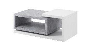 Konferenční stolek Bilsby Typ 97 (beton colorado + bilá)