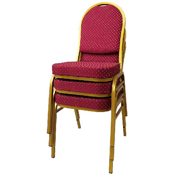 Set 4 ks. kancelářskych židlí Jarvis (červená) *výprodej