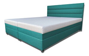 Manželská postel 160 cm Rebeka (se sendvičovými matracemi) (tyrkysová)