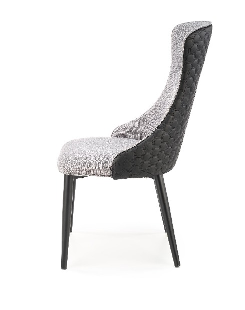 Jídelní židle Kalar (světle šedá + černá)