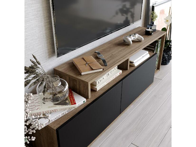 TV stolek/skříňka Neru (ořech + černá)
