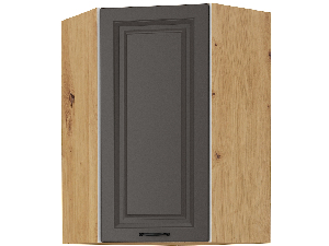 Rohová horní kuchyňská skříňka Sheila 58 x 58 GN 90 1F (dub artisan + grafit)
