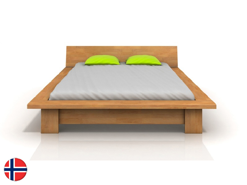 Manželská postel 200 cm Naturlig Boergund (buk)
