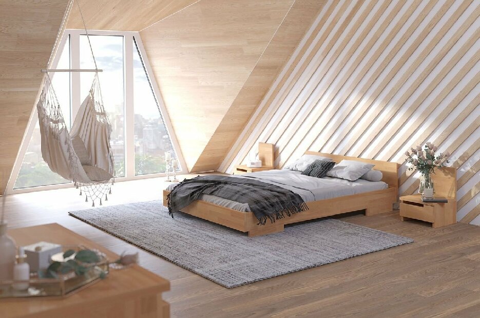 Manželská postel 180 cm Naturlig Larsos (buk)