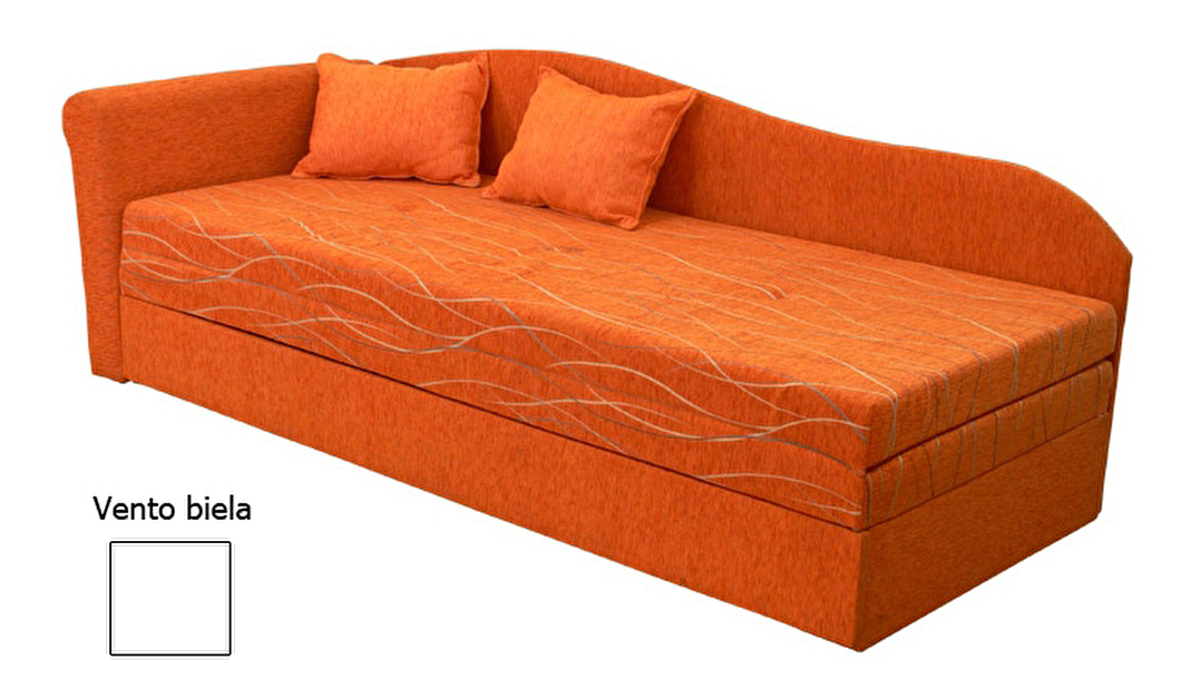 Rozkládací postel (válenda) 80 až 160 cm Katka (s molitanovou matrací) (vento bílá + vento bílá) (L) *výprodej