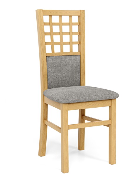 Jídelní židle Garret 3 (dub medový + šedá)
