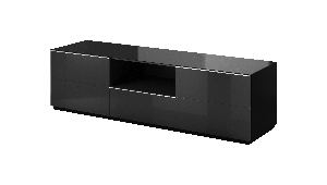 Závěsný TV stolek Henry Typ 40 (černá + černý vysoký lesk)