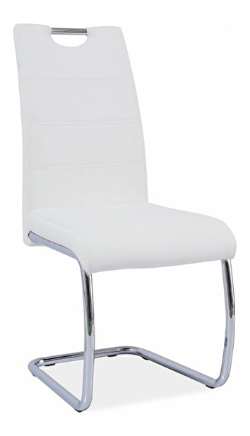 Jídelní židle Abira new (bílá + chrom)