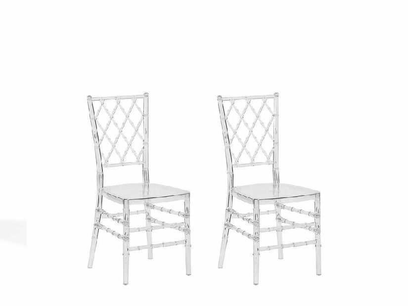 Set 2 ks. jídelních židlí CLARO (průhledná) *výprodej