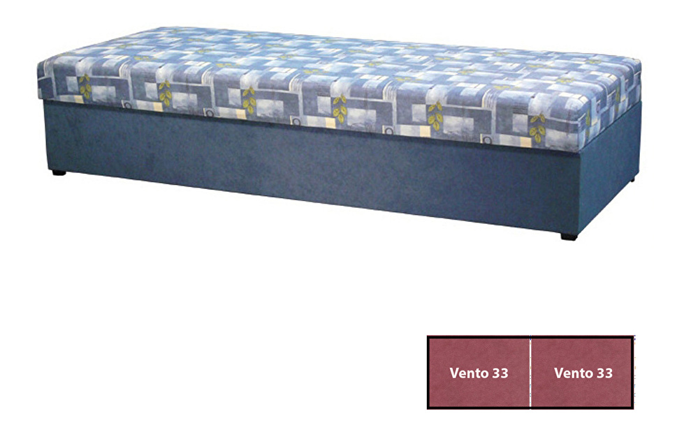 Jednolůžková postel (válenda) 80 cm Kasvo (s molitanovou matrací) (růžová) *výprodej