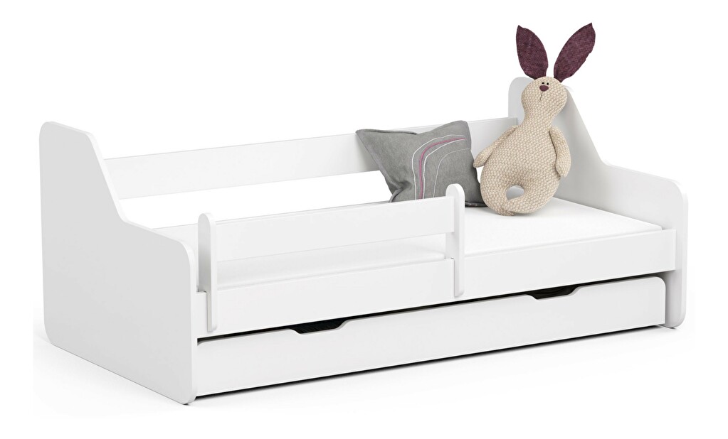 Dětská postel Araceli (bílá) (s matrací)