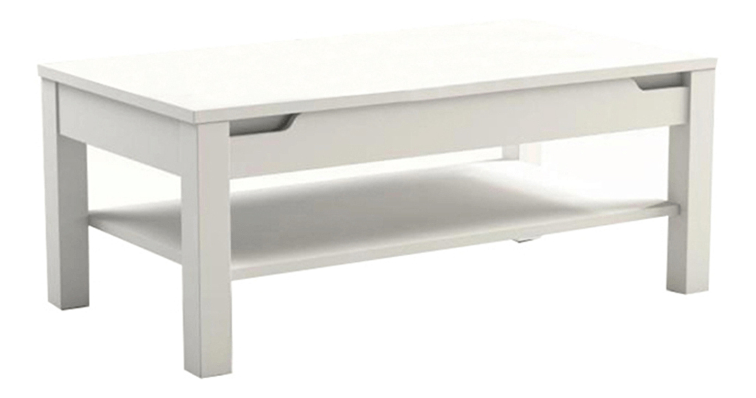 Konferenční stolek Aberdovey AS 96 (bílá + lesk bílý) *výprodej