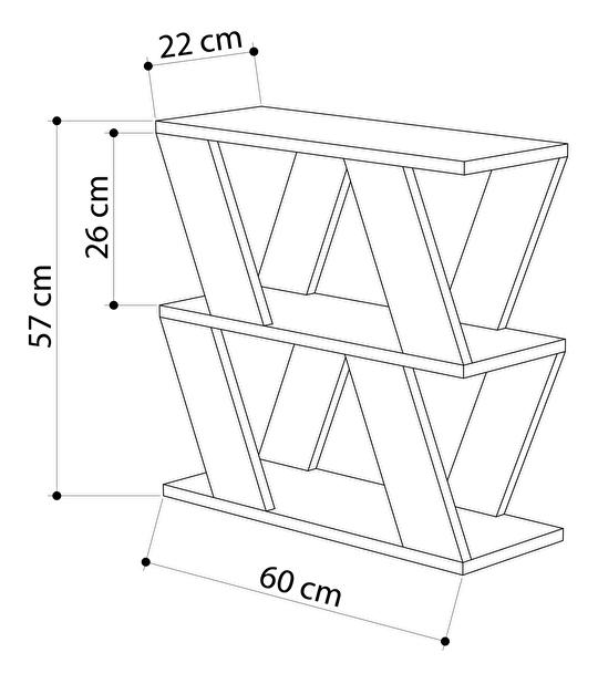 Příruční stolek Lavinia (bílá )