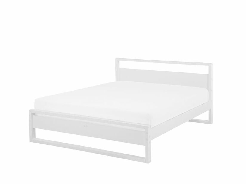 Manželská postel 140 cm GIACOMO (s roštem) (bílá)