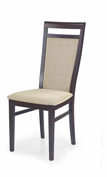 Jídelní židle Damian (ořech tmavý + béžová)
