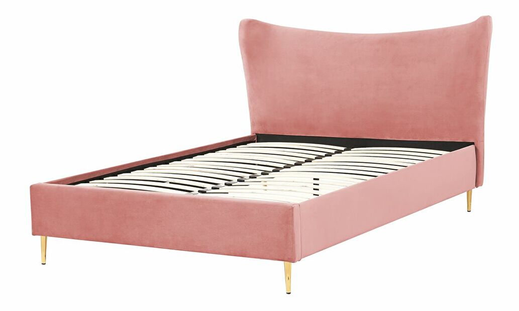 Manželská postel 140 cm Chaza (růžová)