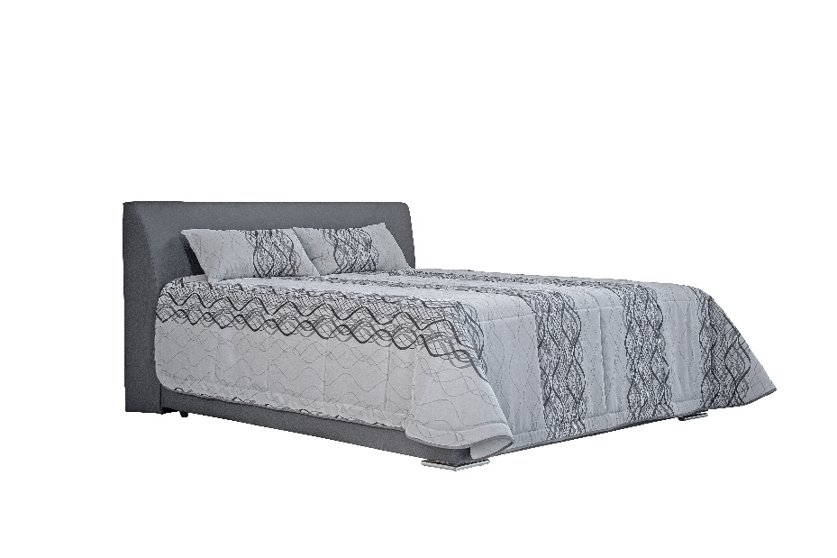 Manželská postel 160 cm Blanář Hellen (tmavě šedá) (s rošty)