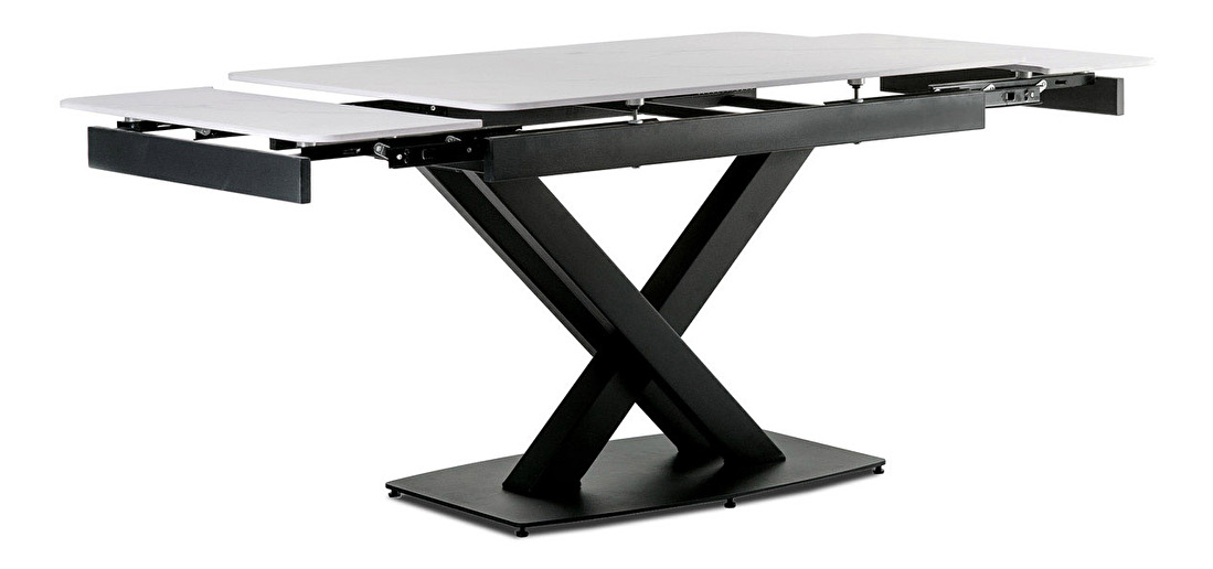 Jídelní stůl Hefin-450m-BK (černá + bílá) (pre 4 až 6 osob)