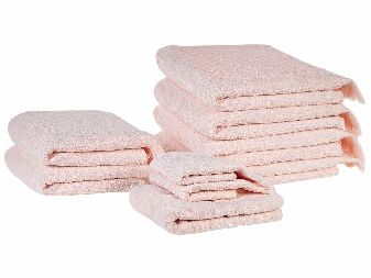 Sada 9 ks ručníků Annette (růžová)