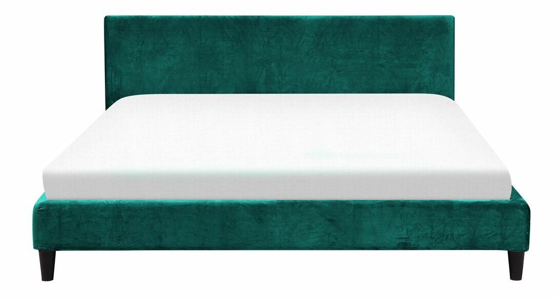Manželská postel 180 cm FUTTI (s roštem) (zelená)