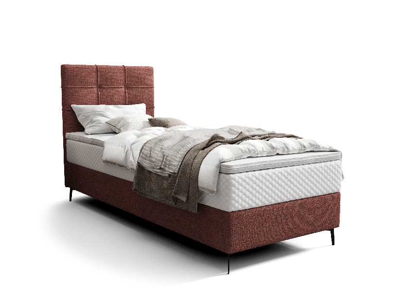 Jednolůžková postel 80 cm Infernus Bonell (terakota) (s roštem, s úl. prostorem)