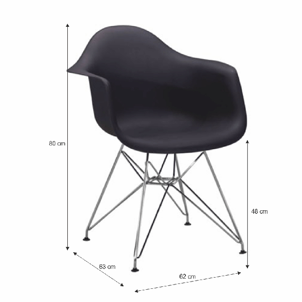 Jídelní židle Freema (černá)