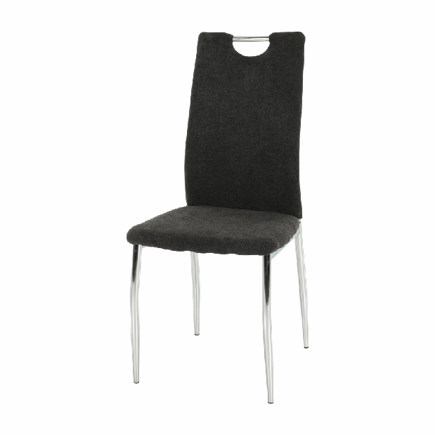 Jídelní židle Odile new (hnědošedá + chrom)