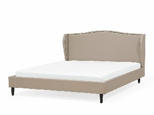 Manželská postel 180 cm COLLETTE (s roštem) (béžová)