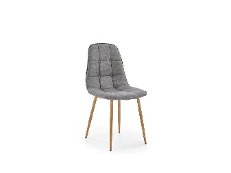 Jídelní židle  Kal (šedá + přírodní dřevo)