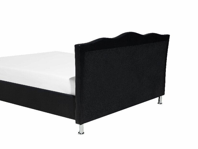 Manželská postel 140 cm MATH (s roštem a úl. prostorem) (černá)