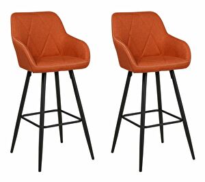 Set 2 ks barových židlí Donna (oranžová)