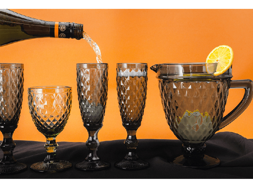 Set 4 ks retro sklenic na šampaňské 150ml Verogas Typ 4 (vícebarevné)