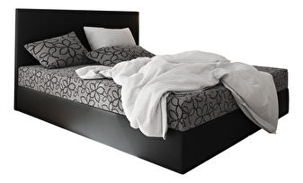 Manželská posteľ  Boxspring 180 cm Lilac (vzor + čierna) (s matracom a úložným priestorom)