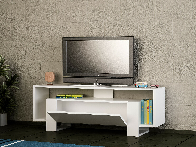 TV stolek/skříňka Meryl (Bílá)
