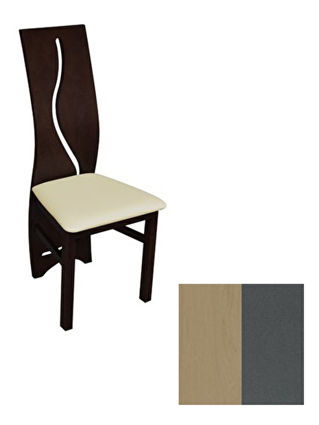 Jídelní židle JK3 (dub sonoma + šedá) * bazar