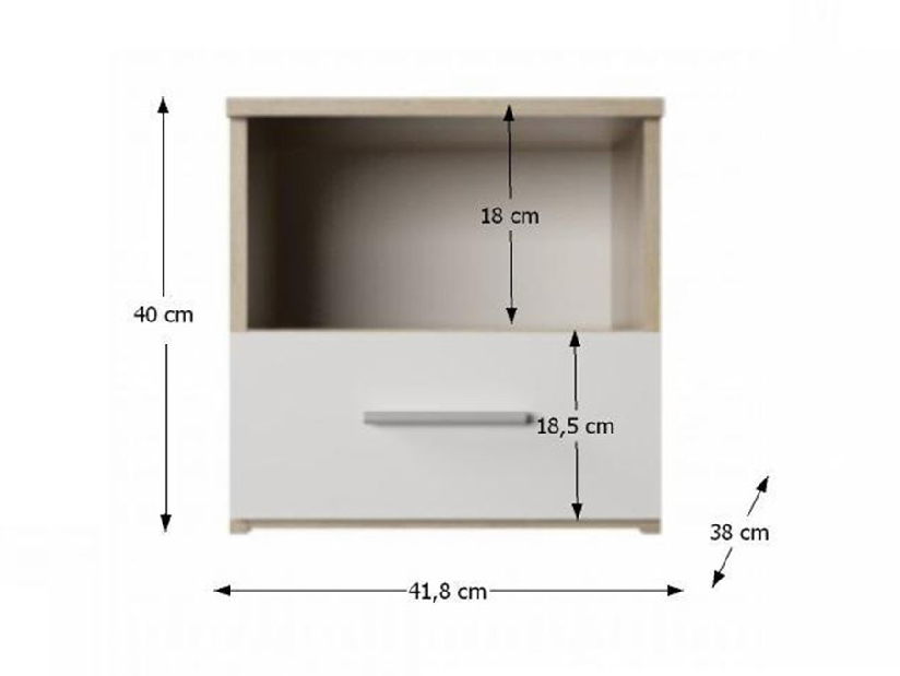 Ložnice (postel 160X200cm, 2 ks noční stolek, skříň)