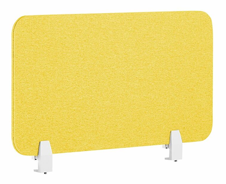 Přepážka na pracovní stůl 80 x 40 cm Walda (žlutá)