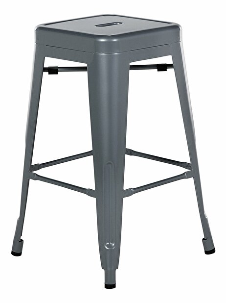 Set 2ks. barových židlí 60cm Cabriot (šedá)