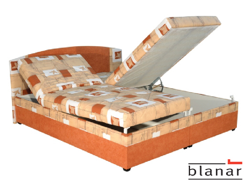 Manželská postel 160 cm Blanář Kappa (rita 73/microsuede 12) (s roštem a matrací) *výprodej