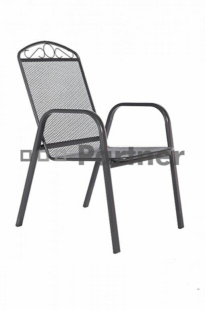 Zahradní židle Grey černá (kov)
