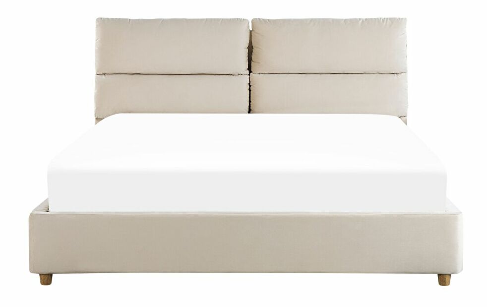 Manželská postel 160 cm Batil (béžová) (s roštem) (s úl. prostorem)