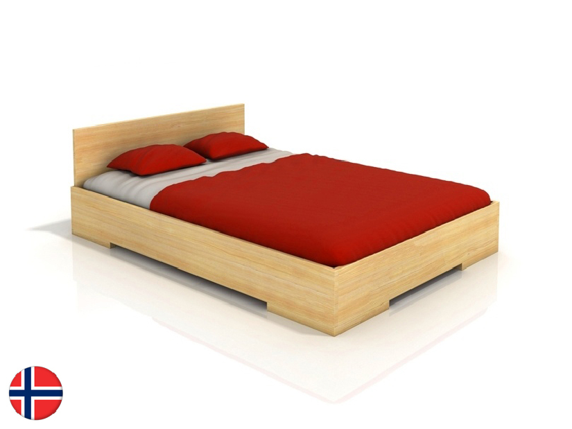 Manželská postel 180 cm Naturlig Kirsebaer High (borovice) (s roštem)