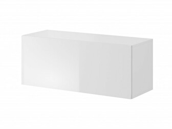 TV stolek/skříňka Viktor 01 (bílá + bílý lesk)