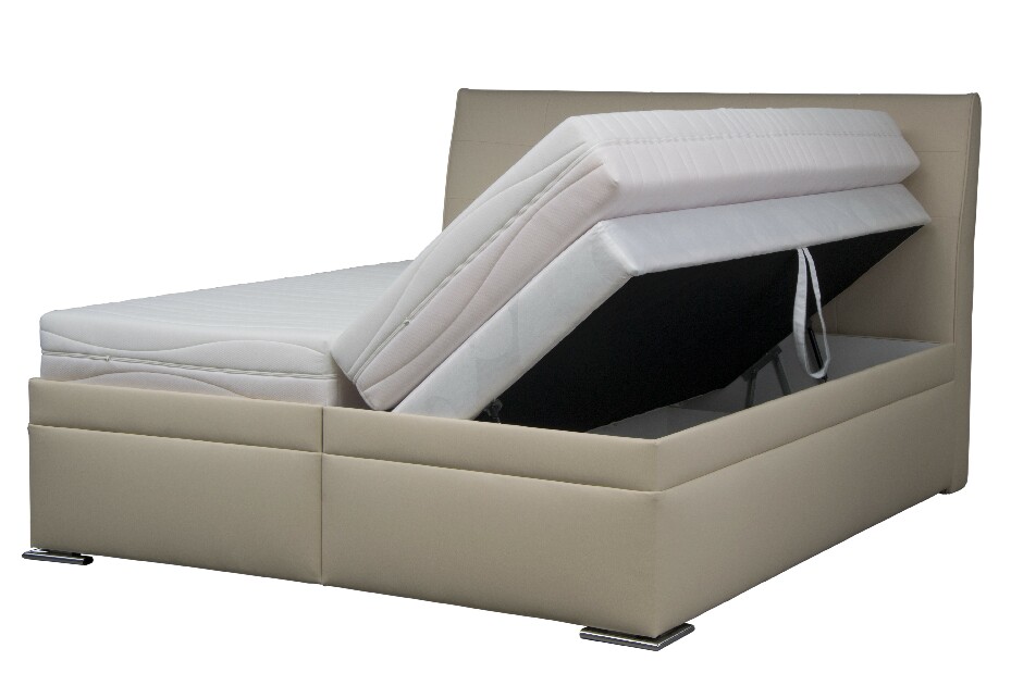 Manželská postel 180 cm Blanář Lambada 1 (béžová) (s roštem a matracemi)
