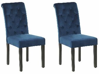 Set 2 ks. jídelních židlí VALLA II (tmavě modrá)