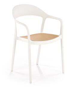 Zahradní židle Karo (bílá + naturální)
