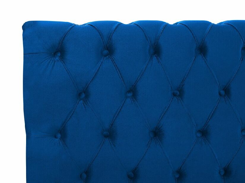 Manželská vodní postel 160 cm Alexandrine (modrá) (s roštem a matrací)