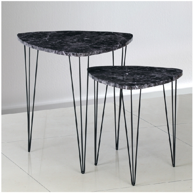 Konferenční stolek Stofol (černá) (2 ks.) *výprodej