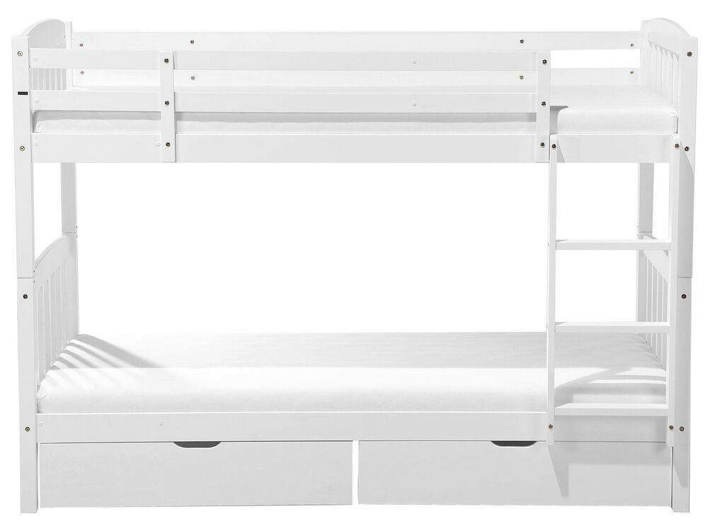 Patrová postel 90 cm REWIND (bílá) (s roštem a úl. prostorem)
