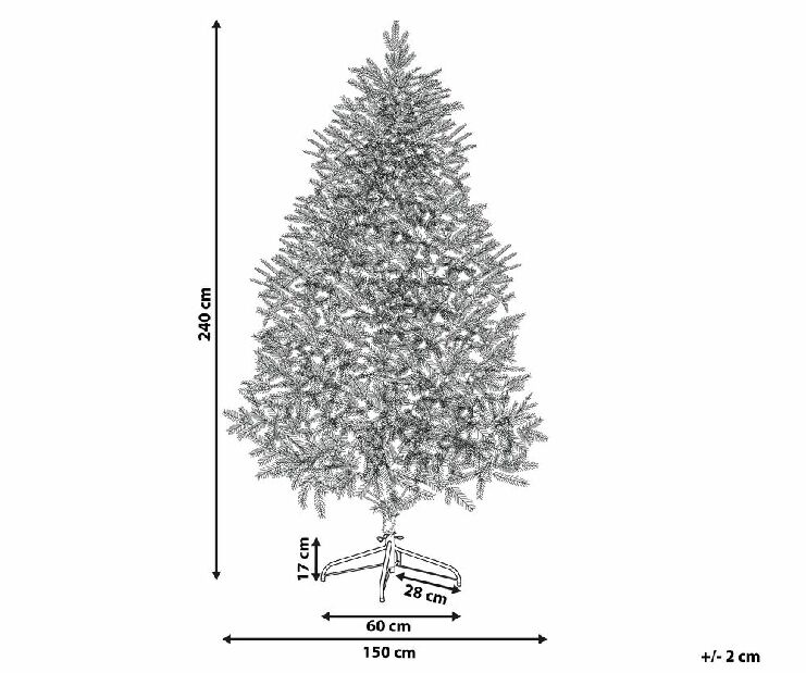 Vánoční stromek 240 cm Bladimir (bílá)